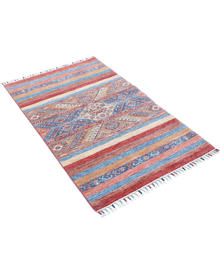 Khurjeen 3' 0" X 4' 10" Hand Knotted Wool Rug 3' 0" X 4' 10" (91 X 147) / Multi / Wool