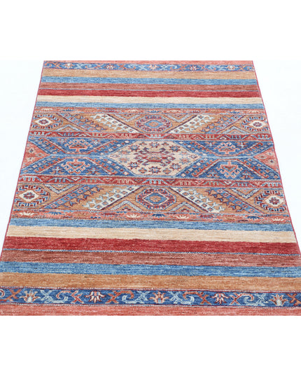 Khurjeen 3' 0" X 4' 10" Hand Knotted Wool Rug 3' 0" X 4' 10" (91 X 147) / Multi / Wool
