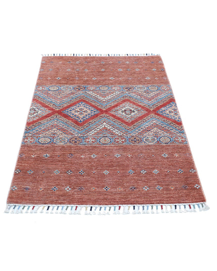 Khurjeen 3' 3" X 4' 10" Hand Knotted Wool Rug 3' 3" X 4' 10" (99 X 147) / Multi / Wool