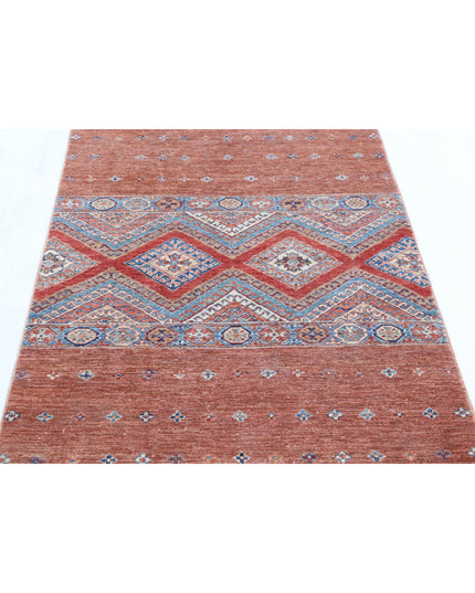 Khurjeen 3' 3" X 4' 10" Hand Knotted Wool Rug 3' 3" X 4' 10" (99 X 147) / Multi / Wool
