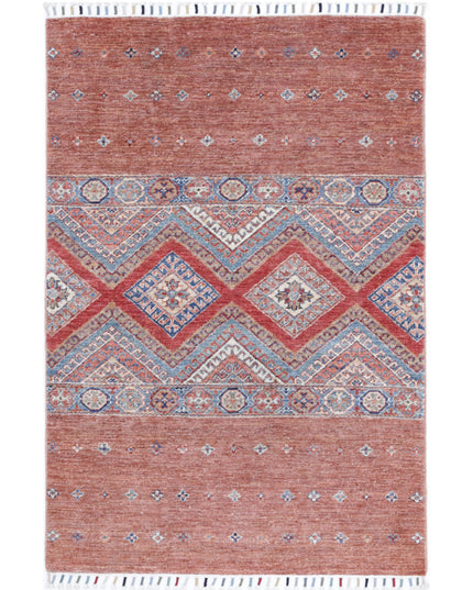 Khurjeen 3' 3" X 4' 10" Hand Knotted Wool Rug 3' 3" X 4' 10" (99 X 147) / Multi / Wool