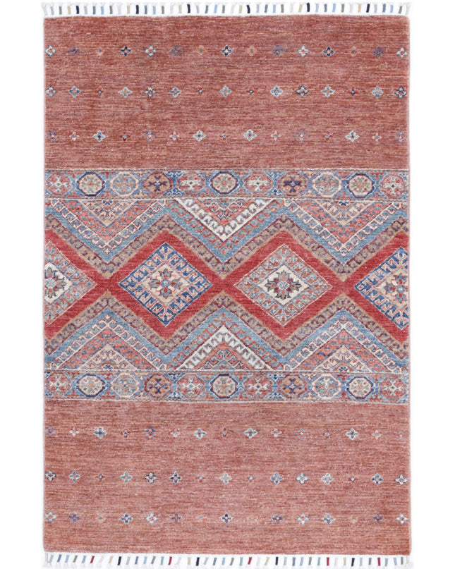 Khurjeen 3' 3" X 4' 10" Hand Knotted Wool Rug 3' 3" X 4' 10" (99 X 147) / Multi / Wool