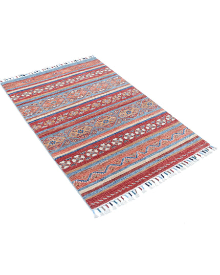 Khurjeen 3' 1" X 4' 8" Hand Knotted Wool Rug 3' 1" X 4' 8" (94 X 142) / Multi / Wool