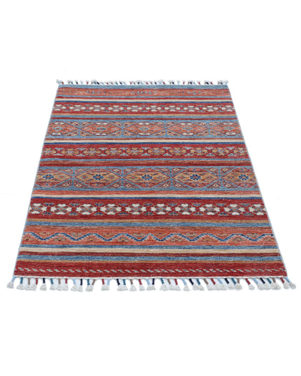 Khurjeen 3' 1" X 4' 8" Hand Knotted Wool Rug 3' 1" X 4' 8" (94 X 142) / Multi / Wool