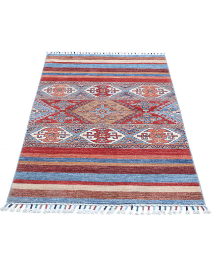 Khurjeen 3' 0" X 4' 10" Hand Knotted Wool Rug 3' 0" X 4' 10" (91 X 147) / Multi / Wool