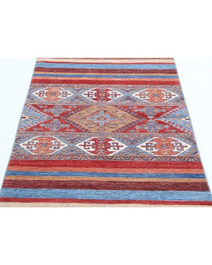 Khurjeen 3' 0" X 4' 10" Hand Knotted Wool Rug 3' 0" X 4' 10" (91 X 147) / Multi / Wool