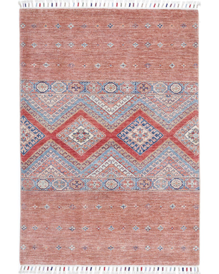 Khurjeen 3' 4" X 4' 10" Hand Knotted Wool Rug 3' 4" X 4' 10" (101 X 147) / Multi / Wool