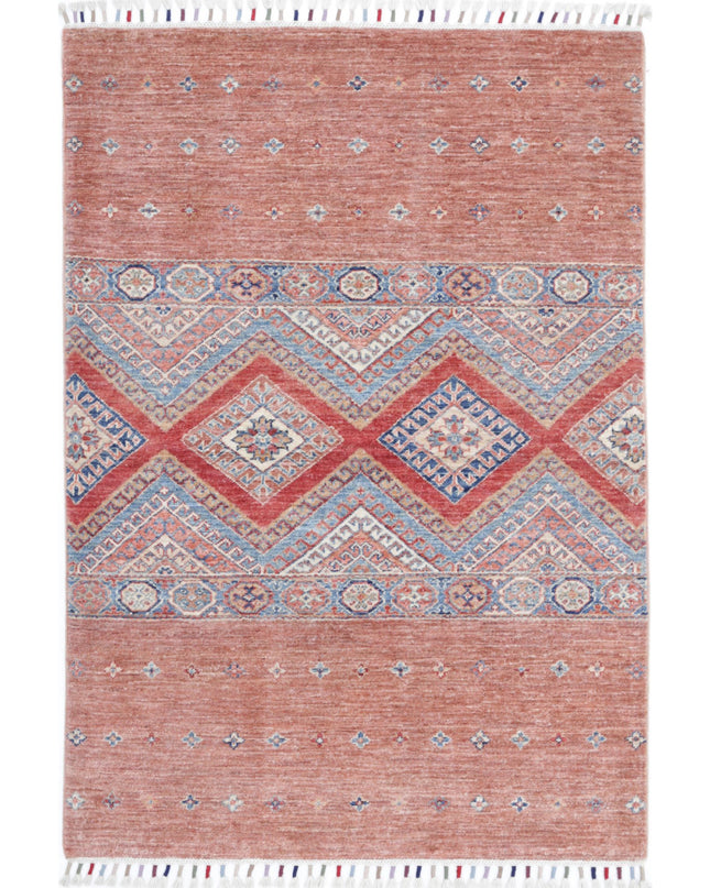 Khurjeen 3' 4" X 4' 10" Hand Knotted Wool Rug 3' 4" X 4' 10" (101 X 147) / Multi / Wool