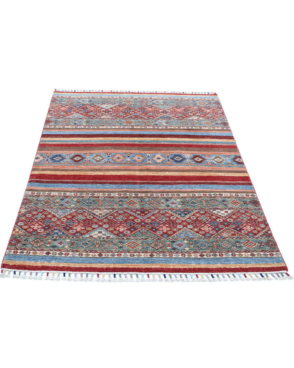 Khurjeen 4' 0" X 6' 0" Hand Knotted Wool Rug 4' 0" X 6' 0" (122 X 183) / Multi / Wool