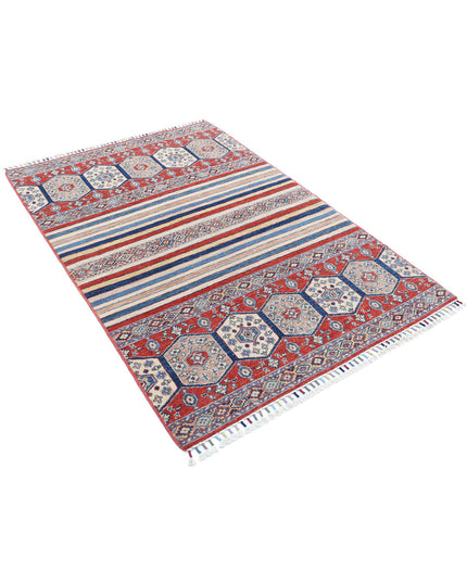 Khurjeen 3' 11" X 5' 10" Hand Knotted Wool Rug 3' 11" X 5' 10" (119 X 178) / Multi / Wool