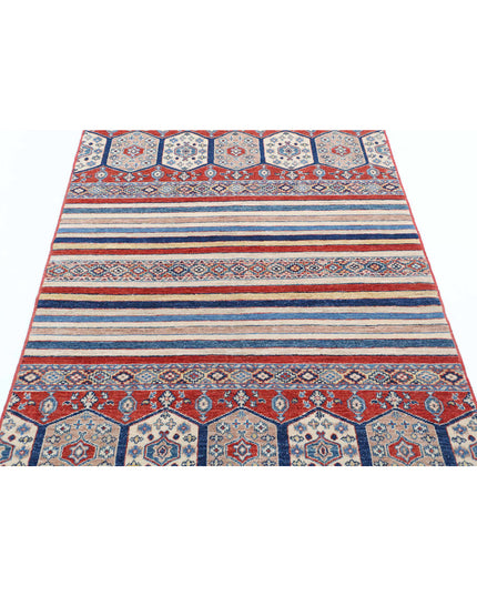 Khurjeen 3' 11" X 5' 10" Hand Knotted Wool Rug 3' 11" X 5' 10" (119 X 178) / Multi / Wool