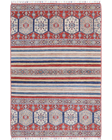 Khurjeen 3' 11" X 5' 10" Hand Knotted Wool Rug 3' 11" X 5' 10" (119 X 178) / Multi / Wool