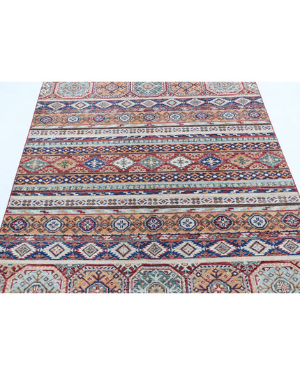Khurjeen 5' 0" X 6' 3" Hand Knotted Wool Rug 5' 0" X 6' 3" (152 X 191) / Multi / Wool