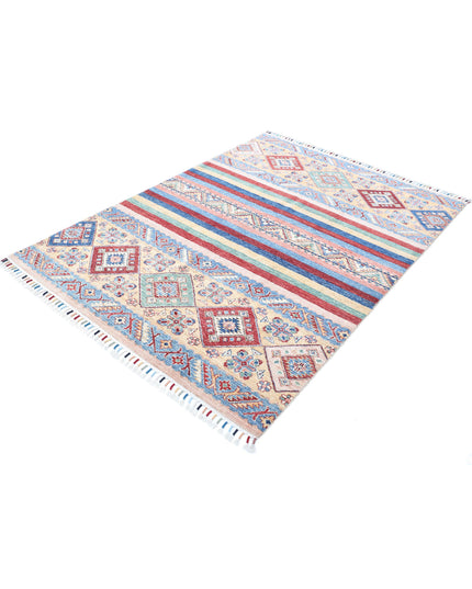 Khurjeen 4' 9" X 6' 6" Hand Knotted Wool Rug 4' 9" X 6' 6" (145 X 198) / Multi / Wool