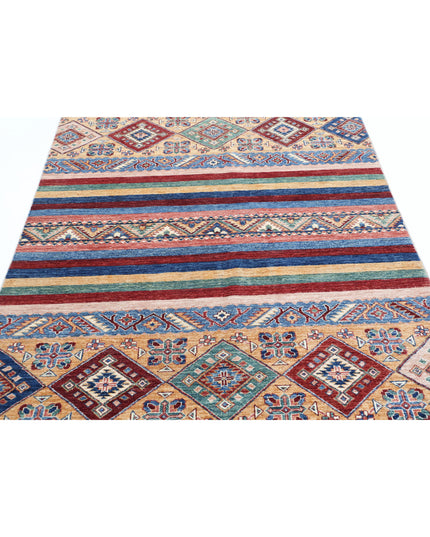 Khurjeen 4' 9" X 6' 6" Hand Knotted Wool Rug 4' 9" X 6' 6" (145 X 198) / Multi / Wool