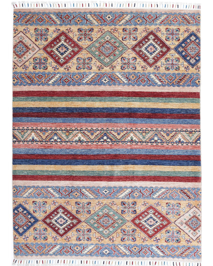 Khurjeen 4' 9" X 6' 6" Hand Knotted Wool Rug 4' 9" X 6' 6" (145 X 198) / Multi / Wool