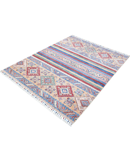 Khurjeen 4' 10" X 6' 3" Hand Knotted Wool Rug 4' 10" X 6' 3" (147 X 191) / Multi / Wool