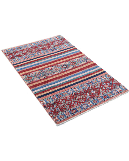 Khurjeen 2' 9" X 4' 1" Hand Knotted Wool Rug 2' 9" X 4' 1" (84 X 124) / Multi / Wool