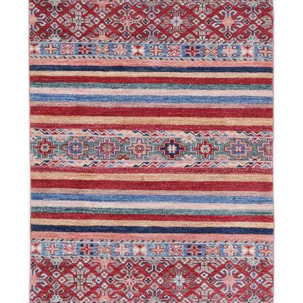 Khurjeen 2' 9" X 4' 1" Hand Knotted Wool Rug 2' 9" X 4' 1" (84 X 124) / Multi / Wool