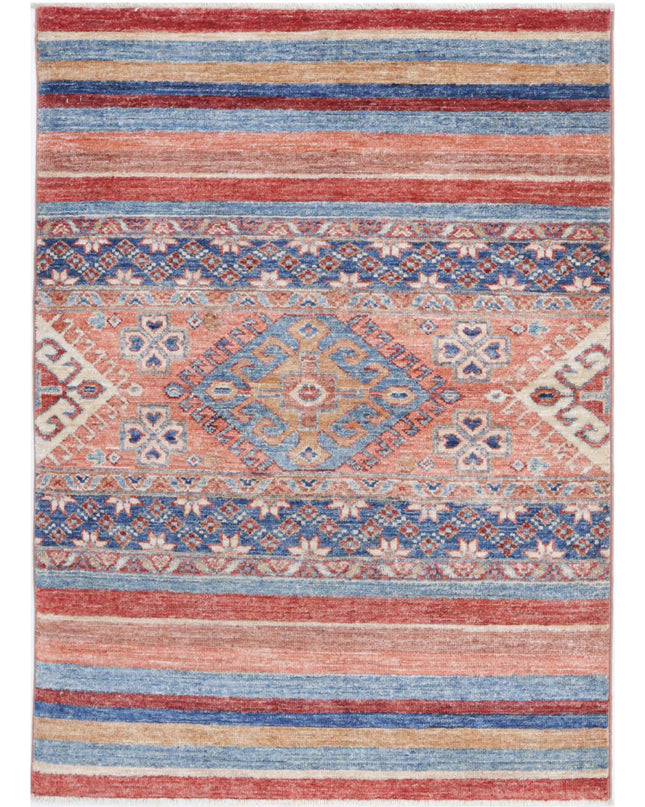 Khurjeen 2' 9" X 3' 9" Hand Knotted Wool Rug 2' 9" X 3' 9" (84 X 114) / Multi / Wool