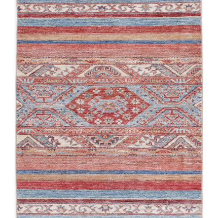 Khurjeen 2' 8" X 3' 8" Hand Knotted Wool Rug 2' 8" X 3' 8" (81 X 112) / Multi / Wool
