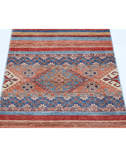 Khurjeen 2' 9" X 3' 8" Hand Knotted Wool Rug 2' 9" X 3' 8" (84 X 112) / Multi / Wool