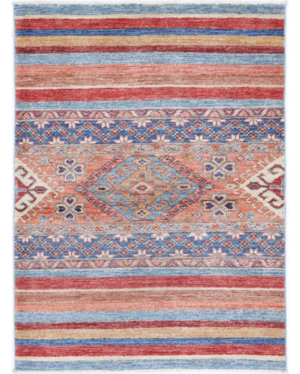 Khurjeen 2' 9" X 3' 8" Hand Knotted Wool Rug 2' 9" X 3' 8" (84 X 112) / Multi / Wool