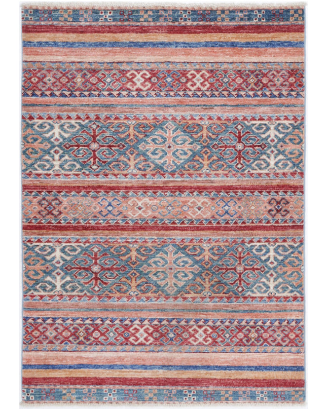 Khurjeen 2' 9" X 3' 10" Hand Knotted Wool Rug 2' 9" X 3' 10" (84 X 117) / Multi / Wool