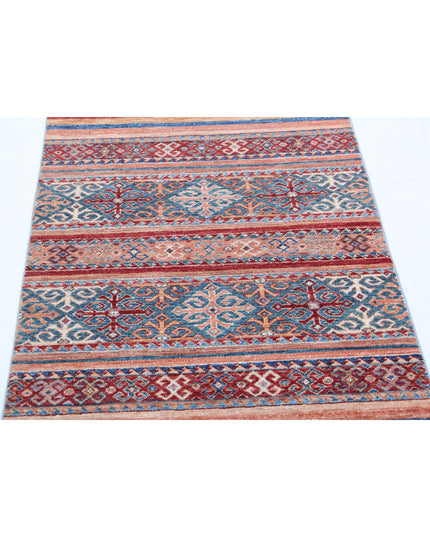 Khurjeen 2' 8" X 3' 10" Hand Knotted Wool Rug 2' 8" X 3' 10" (81 X 117) / Multi / Wool