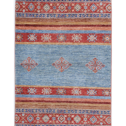 Khurjeen 2' 7" X 3' 9" Hand Knotted Wool Rug 2' 7" X 3' 9" (79 X 114) / Multi / Wool