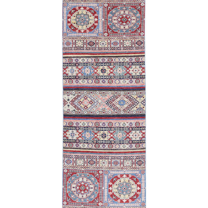 Khurjeen 2' 8" X 8' 0" Hand Knotted Wool Rug 2' 8" X 8' 0" (81 X 244) / Multi / Wool