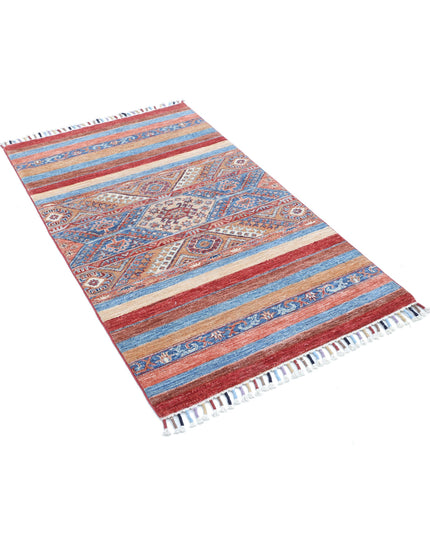 Khurjeen 2' 11" X 4' 10" Hand Knotted Wool Rug 2' 11" X 4' 10" (89 X 147) / Multi / Wool