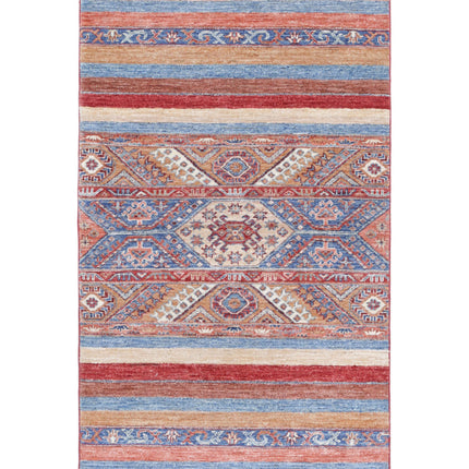 Khurjeen 2' 11" X 4' 10" Hand Knotted Wool Rug 2' 11" X 4' 10" (89 X 147) / Multi / Wool