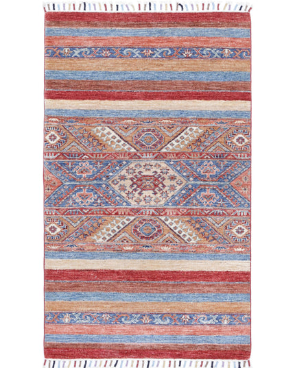 Khurjeen 2' 11" X 4' 10" Hand Knotted Wool Rug 2' 11" X 4' 10" (89 X 147) / Multi / Wool