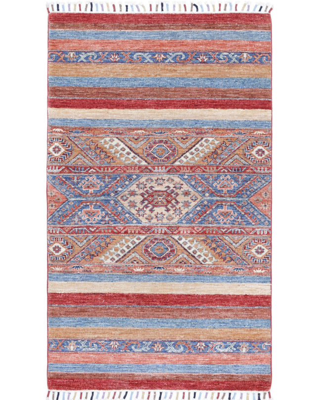 Khurjeen 2' 11" X 4' 10" Hand Knotted Wool Rug 2' 11" X 4' 10" (89 X 147) / Multi / Wool