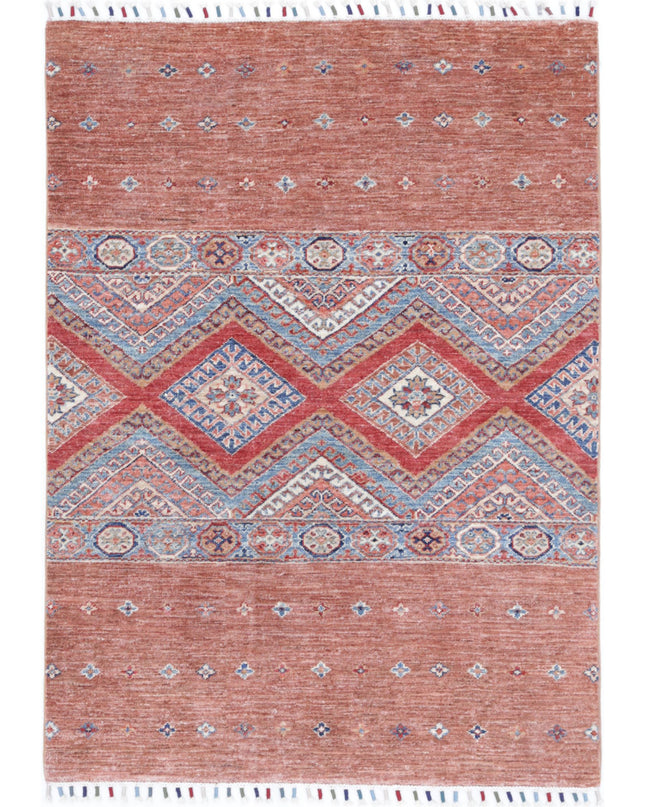 Khurjeen 3' 3" X 4' 7" Hand Knotted Wool Rug 3' 3" X 4' 7" (99 X 140) / Multi / Wool