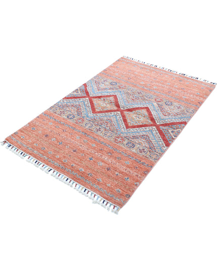 Khurjeen 3' 3" X 4' 11" Hand Knotted Wool Rug 3' 3" X 4' 11" (99 X 150) / Multi / Wool