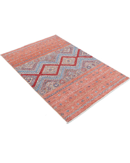 Khurjeen 3' 3" X 4' 9" Hand Knotted Wool Rug 3' 3" X 4' 9" (99 X 145) / Multi / Wool