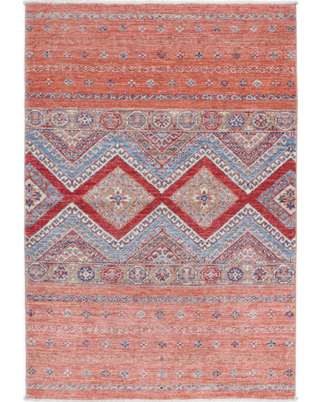 Khurjeen 3' 3" X 4' 9" Hand Knotted Wool Rug 3' 3" X 4' 9" (99 X 145) / Multi / Wool