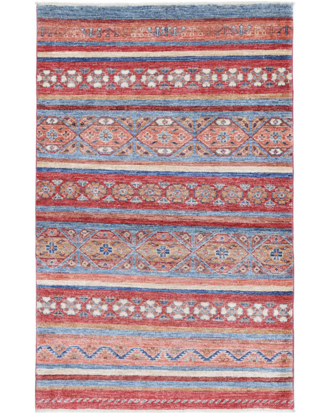 Khurjeen 2' 11" X 4' 11" Hand Knotted Wool Rug 2' 11" X 4' 11" (89 X 150) / Multi / Wool