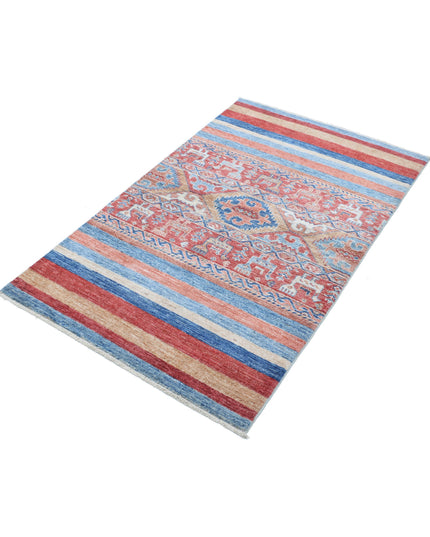 Khurjeen 2' 11" X 4' 10" Hand Knotted Wool Rug 2' 11" X 4' 10" (89 X 147) / Multi / Wool