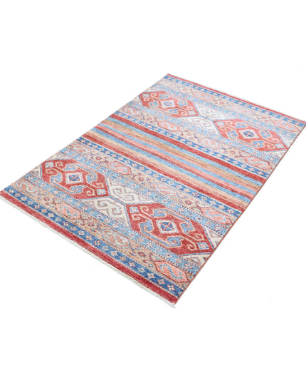 Khurjeen 3' 2" X 4' 9" Hand Knotted Wool Rug 3' 2" X 4' 9" (97 X 145) / Multi / Wool