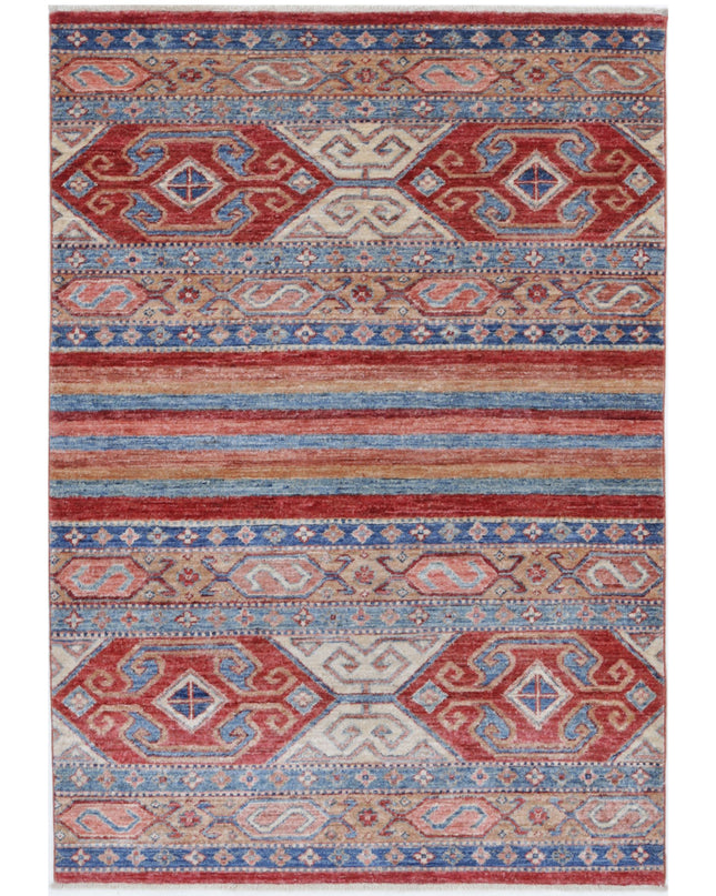 Khurjeen 3' 2" X 4' 9" Hand Knotted Wool Rug 3' 2" X 4' 9" (97 X 145) / Multi / Wool