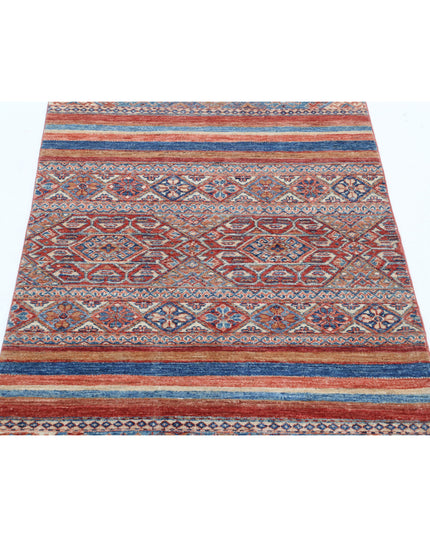 Khurjeen 2' 11" X 4' 8" Hand Knotted Wool Rug 2' 11" X 4' 8" (89 X 142) / Multi / Wool