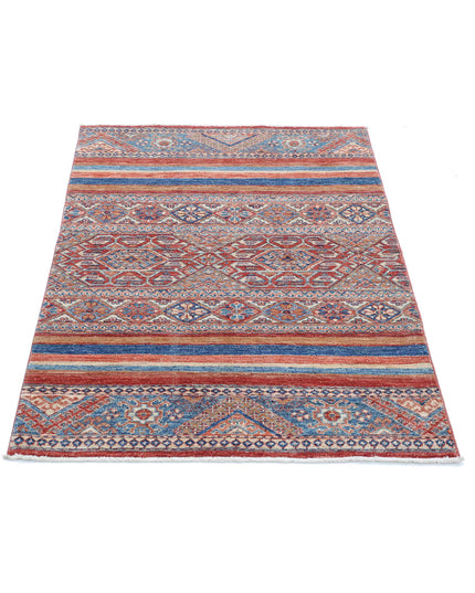 Khurjeen 2' 11" X 4' 4" Hand Knotted Wool Rug 2' 11" X 4' 4" (89 X 132) / Multi / Wool