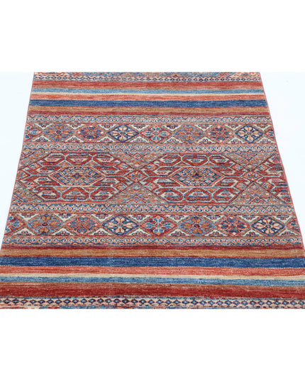 Khurjeen 2' 11" X 4' 4" Hand Knotted Wool Rug 2' 11" X 4' 4" (89 X 132) / Multi / Wool