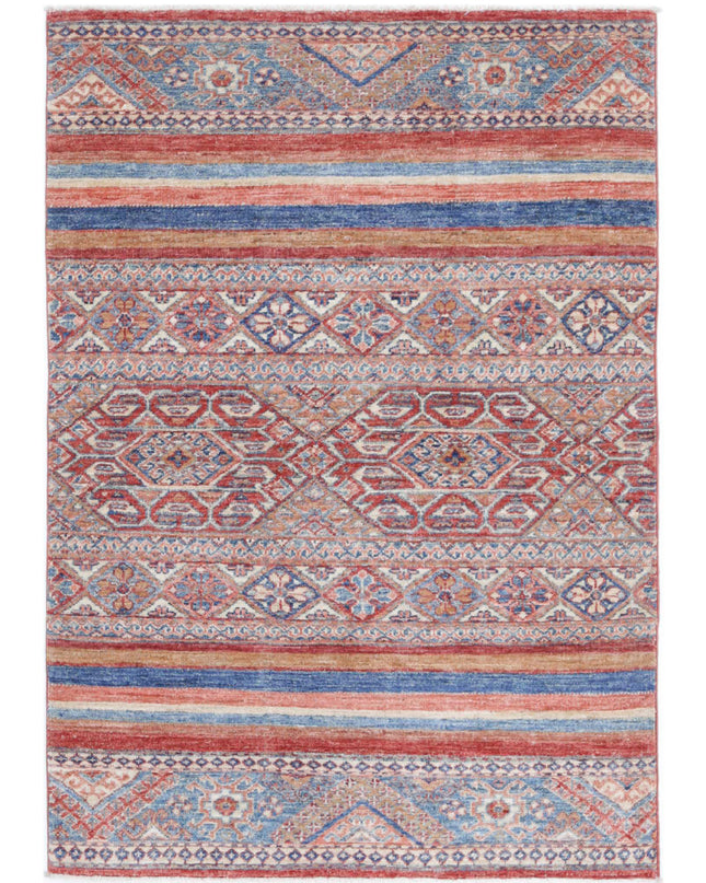 Khurjeen 2' 11" X 4' 4" Hand Knotted Wool Rug 2' 11" X 4' 4" (89 X 132) / Multi / Wool