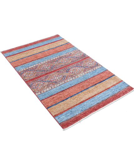 Khurjeen 2' 11" X 4' 9" Hand Knotted Wool Rug 2' 11" X 4' 9" (89 X 145) / Multi / Wool