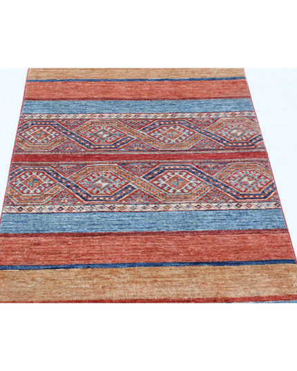 Khurjeen 2' 11" X 4' 9" Hand Knotted Wool Rug 2' 11" X 4' 9" (89 X 145) / Multi / Wool
