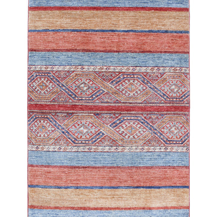 Khurjeen 2' 11" X 4' 9" Hand Knotted Wool Rug 2' 11" X 4' 9" (89 X 145) / Multi / Wool